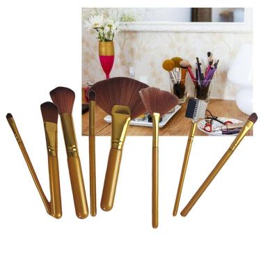 Imagem de Pincel Kit 8 Peças Maquiagem Profissional Make Up