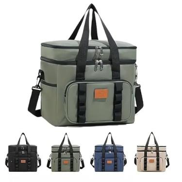 Imagem de Bolsa Térmica Para Piquenique Para Acampar 23L Portátil Com Capacidade Grande E Dupla Camada (Aleatorio)