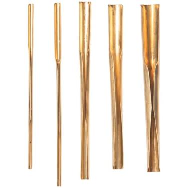 Imagem de Ferramentas de entalhe de detalhes finos, 5 peças de cortadores de barro, conjunto de cobre para cerâmica, joias de argila e fabricação de brincos, arte