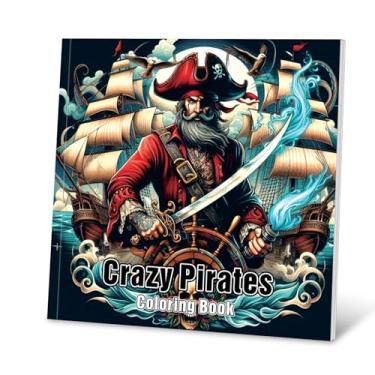 Imagem de Livro de colorir para adultos, 30 estampas por livro incluídos mandala, piratas, fadas/dragões/monstros, presentes para alívio da ansiedade – Livros de colorir perfeitos para aliviar o estresse