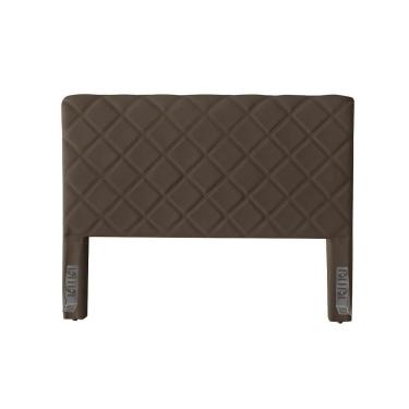 Imagem de Cabeceira Cama Box Casal 1,40m Estofada Capri Veludo Marrom