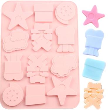 Imagem de EPYHREHM 12 cavidades retrô tema fotografia moldes de silicone doces câmera molde de chocolate para doces chocolate cupcake topper