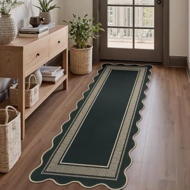 Imagem de LORWER Tapete de corredor moderno, tapete de juta lavável 5,5 x 15,5 cm para entrada, cozinha, casa de fazenda, interior e exterior, corredor antiderrapante para quarto, varanda e lavanderia