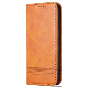 Imagem de FWYANZH Capa carteira para Xiaomi 17 Pro Max/17 Pro/17, capa flip de couro com suporte para cartão de crédito, capa à prova de choque, amarela, 17 Pro Max