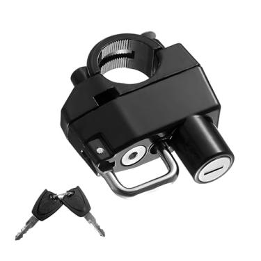 Imagem de NYTKL Trava de capacete de motocicleta, trava de guidão de liga de alumínio de segurança antifurto com 2 chaves, gancho de suporte de capacete de segurança à prova de adulteração para motocicletas