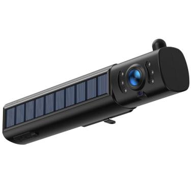 Imagem de Câmera de reserva solar sem fio 3 minutos instalação faça você mesmo 5000 mAh alimentado por bateria câmeras de backup de veículos inteligentes IP69K à prova d'água para carro, van, SUV, caminhão