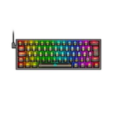 Imagem de Teclado Mecânico Gamer Redragon Fizz RGB Clear Switch Crystal USB Preto