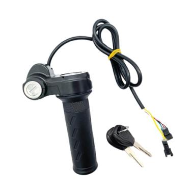 Imagem de Baoblaze Manopla de acelerador para bicicleta elétrica, conjunto de guidão giratório, controle de velocidade para scooters, triciclos, ciclismo e motocicletas, Instalação Correta