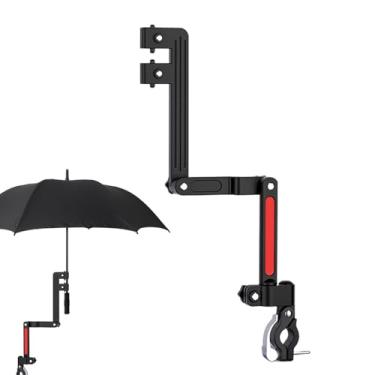 Imagem de -chuva para carrinho com braçadeira, suporte para -chuva de bicicleta | Suporte para montagem em -chuva - Suporte de -chuva para carrinho de golfe ajustável, suporte para -chuva para pesca, cadeira de