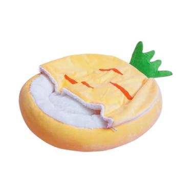 Imagem de MotiveTech Cama quente para gatos com zíper, edredom aconchegante e semi-fechado para cães e gatinhos de pequeno, lavável, macia confortável, com almofada