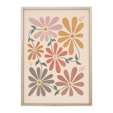 Imagem de Quadro Abstrato Flores II sem Vidro Colorido 30x40 cm