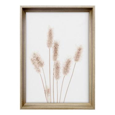 Imagem de Quadro Romântico Grama de Pampas I com Vidro Colorido 50x70 cm