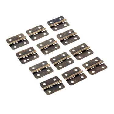 Imagem de 12pcs 30x26mm dobradiças de porta antiguidades para gaveta de madeira gaveta jóias caixa de ferro boneco de boneco de bonecas de móveis hardware de móveis YYDFPIIA