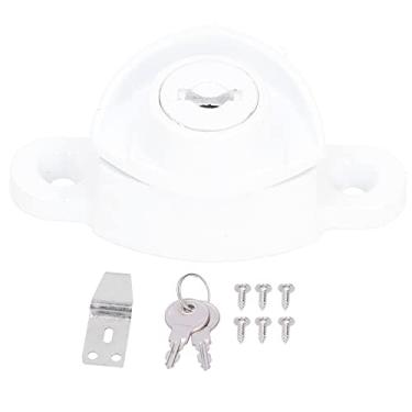 Imagem de Fechadura de janela Ainoli Fechadura de segurança à prova de crianças Fechadura de faixa antifurto branca Fechadura de porta deslizante de liga de zinco