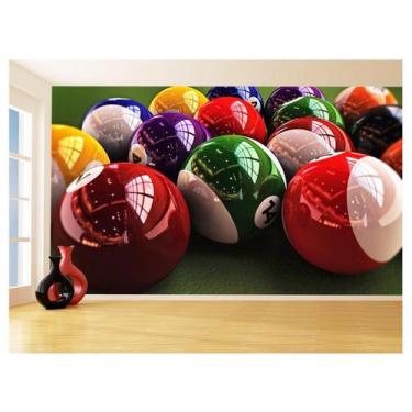 Imagem de Papel De Parede 3D Salão De Jogos Bilhar Sinuca 3,5M Jcs13 - Você Deco