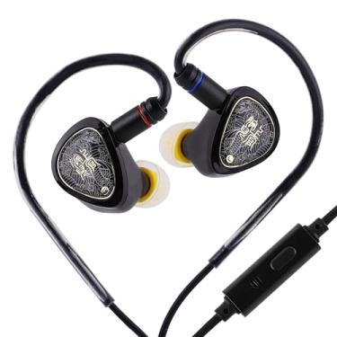 Imagem de Linsoul TANGZU Wan'er S.G II in Ear Monitor, fones de ouvido HiFi com fio, driver dinâmico de 10 mm, diafragma PET para jogos, IEM com cabo OFC destacável de 2 pinos para palco de DJ audiófilo (preto