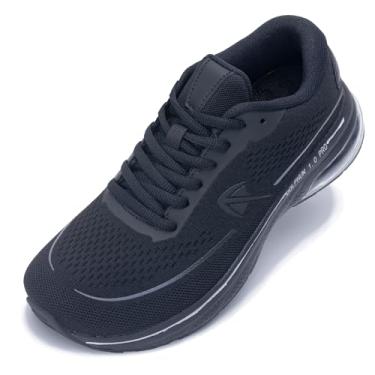 Imagem de Autper Tênis de caminhada feminino com bico largo para fascite plantar suporte de arco tênis ortopédico confortável para joanete pés alívio da dor EUA 6-11, Preto, 8 Wide