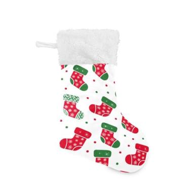 Imagem de GakkiGii Meias de Natal, Pacote com 2, Grande Decoração de Natal para Parede de Lareira e Árvore, 45 cm x 31 cm