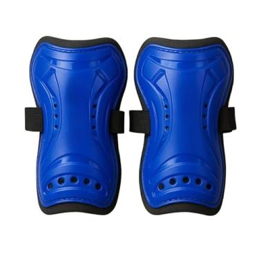 Imagem de Caneleira Profissional Reforçada e Protetora Contra Impactos Ajustável: Infantil, Juvenil e Adultos (Azul, 2 unidades)