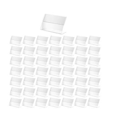 Imagem de oshhni Conjunto de 50 porta-etiquetas em acrílico, porta-cartões, expositor simples para etiquetas.