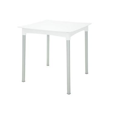 Imagem de Mesa Tramontina Diana em Polipropileno Branco com Pernas de Alumínio Anodizado