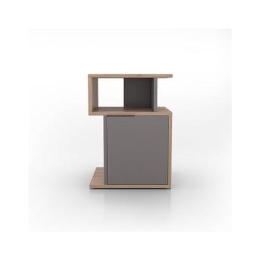 Imagem de Mesa de Cabeceira Movêu Verona Madeira Clara e Cinza