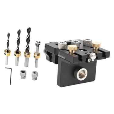 Imagem de Baoblaze Kit de gabarito de cavilha autocentrante para marcenaria, ferramenta para juntas de madeira, guia de perfuração para furos, acessórios precisos,