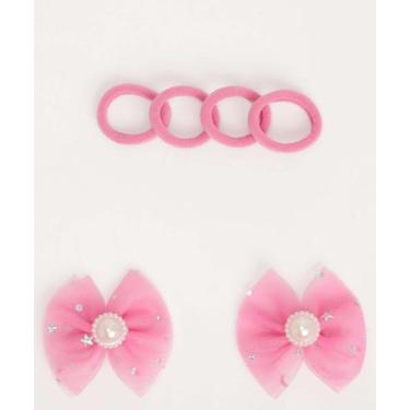 Imagem de Kit 6 Peças Presilhas E Elástico De Cabelo Infantil Ma-91811 - MARISA,