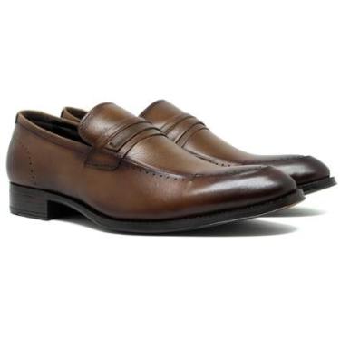 Imagem de Sapato Social Masculino Democrata Metropolitan Harry Flex Couro Legítimo Máscara Confortável 316102-Masculino