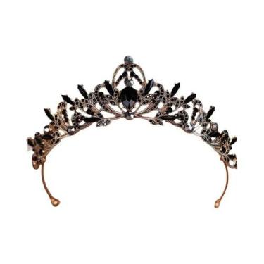 Imagem de Coroa De Casamento Dourada Para Noivas, Tiara Clássica Feminina, Joia 