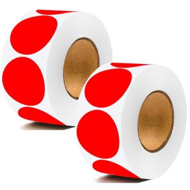 Imagem de Adesivos de ponto de 2,5 cm, etiquetas de codificação redondas de círculos vermelhos, adesivos coloridos para venda de quintal, adesivos simples para escritório, loja, casa, sala de aula, 1000 peças