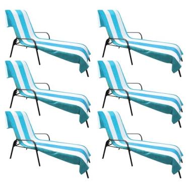 Imagem de Superior Capa de cadeira de lounge de algodão Cabana, capas para móveis de toalha/espreguiçadeira, tecido felpudo, praia, spa, acessórios de natação, capa de cadeira de piscina, macia, secagem rápida