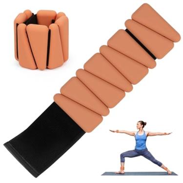 Imagem de Conjunto de 2 pesos de pulso, pesos de tornozelo e pulso, pulseiras ajustáveis de silicone (500 g cada), adequado para mulheres e homens, adequado para ioga, pilates, dança, corrida, exercícios de