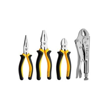 Imagem de Conjunto de Alicates 3 Peças, Bico 6", Universal 8", Corte 6", PVC, para Trabalhos Elétricos e Manutenção