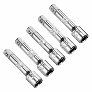 Imagem de HARFINGTON 5 peças de barra de extensão de soquete 1/10.2 cm, barras de extensão de 5 cm de comprimento, ferramenta adaptadora de chave catraca para soquetes de porca de eixo de acionamento quadrado