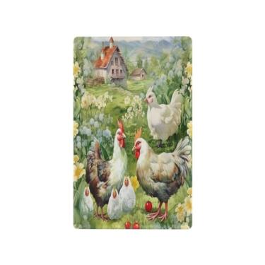 Imagem de Wassud Chickens on Grassland Light Switch Cover Plate, capa de tomada de interruptor único, placa de parede, decoração de casa, sala de estar, quarto, decoração