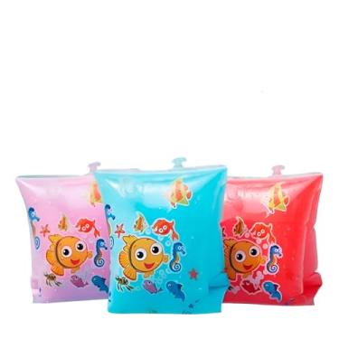 Imagem de Braçadeiras Infláveis para Natação, Tema Peixe Nemo, Coloridas, Rosa Azul Vermelho, para Crianças