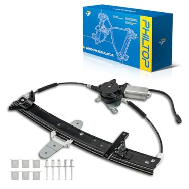 Imagem de PHILTOP Regulador de vidro elétrico traseiro esquerdo do lado do motorista 741-679 com motor compatível com Mercury Grand Marquis 1992-2011, Ford Crown Victoria 1992-2011, Mercury Marauder 2003-2004