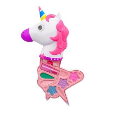 Imagem de Kit de Maquiagem Infantil Aplicável com Sombra e Batom Unicórnio - Goa