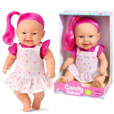 Imagem de Bebê Ice Cream Boneca Sorvete Vestido de Doces Vinil Reborn Cabelo Ros