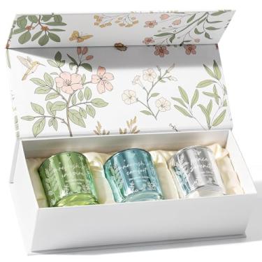 Imagem de Velas perfumadas para mulheres, pacote com 3 velas de soja para casa, perfumadas, velas votivas, presentes, presentes de aniversário de Natal para mulheres, amigas e mães - eucalipto menta/bergamota