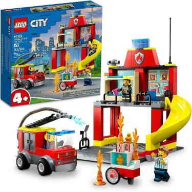 Imagem de LEGO Quartel e Caminhão dos Bombeiros 153 Peças - 60375