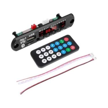 Imagem de Placa Decodificadora Bluetooth 5.0 MP3 WMA APE 9V 12V Para Áudio Autom