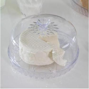 Imagem de Queijeira Glamour Luxo Mesa Posta ServirGuardar Porta Queijo - Plasúti