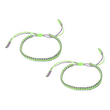 Imagem de PATIKIL Pulseiras trançadas feitas à mão, pulseiras de corda trançada ajustáveis, pulseiras tibetanas de proteção da sorte, One Size, Nylon, Sem Pedra Preciosa