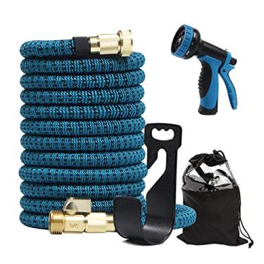 Imagem de Mangueira de Jardim Expandível com Bico Pulverização 10 Funções TPE Poliéster 250D Conexões Latão Revestimento 3 4 Poleg