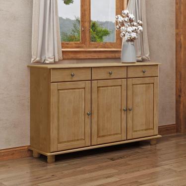 Imagem de Balcão Para Cozinha 3 Portas E 3 Gavetas Freijó Rubi Madeira Pinus - Finestra