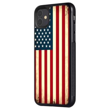 Imagem de Capa para iPhone 11 Pro, BOSLIVE retrô bandeira americana design de fundo TPU fina capa protetora antirriscos para iPhone 11 Pro 5,8 polegadas (2019)