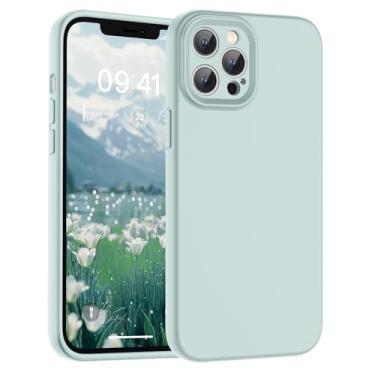 Imagem de SUPFINE Capa para iPhone 12 Pro Max, silicone líquido premium com forro de microfibra macio antiarranhões [proteção de câmera atualizada] Capa protetora fina à prova de choque para homens, mulheres e