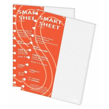 Imagem de Kit 2 Refil Caderno Inteligente 120G 100 Folhas Pauta Bc G